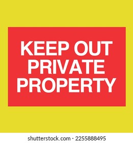 Ilustración vectorial Signo de propiedad privada restringida
