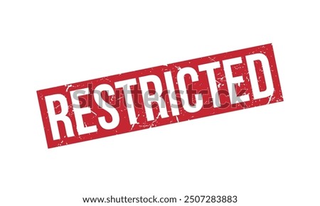 Restricted Rubber Stamp Seal Vector