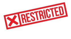 Restricted Stamp On White Background. Sign, Label, Sticker.