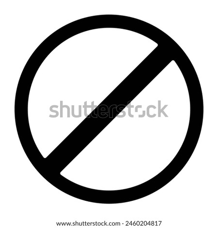 Restricted Vector Line Icon Design