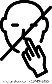 restricted vector thin line icon 
