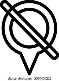 restricted vector thin line icon