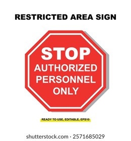 Restricted Zone Safety Signs. Warning and Off-Limits Notices