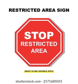 Restricted Zone Safety Signs. Warning and Off-Limits Notices