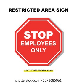 Restricted Zone Safety Signs. Warning and Off-Limits Notices