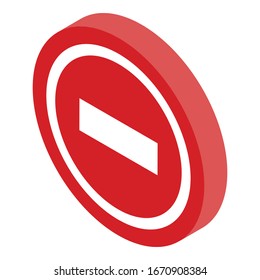 Restriction access icon. Isometric of restriction access vector icon for web design isolated on white background