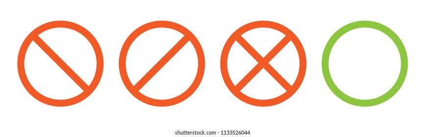 Restriction, ban and allowance vector symbols 