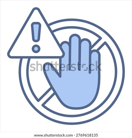Restriction Blue Icon Style Collection