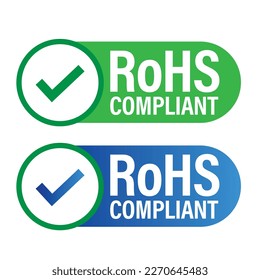 Richtlinie über die Beschränkung gefährlicher Stoffe, RoHS-konformes Vektorsymbol mit einer Markierung