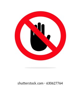 Restriction icon. Flat design. Vector Illustration.