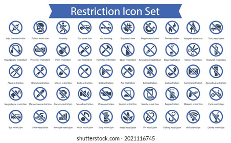 Conjunto de iconos de restricción, conjunto de iconos de glifo