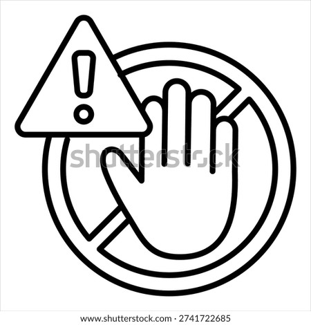 Restriction Outline Icon Style Collection