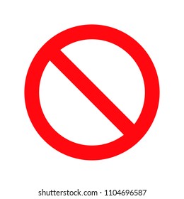 Restriction / Prohibition / Forbidden sign, vector illustration template