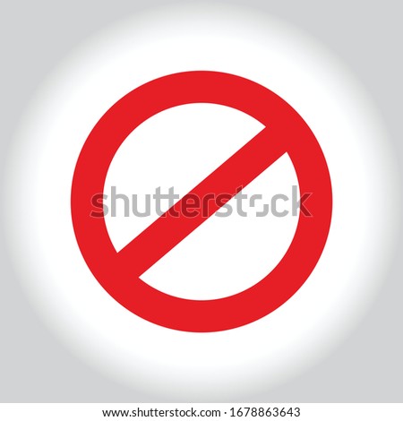 Restriction sign, red stop sign icon with gradient. No sign, red warning, danger or prohibition sign red isolated on white background. Vector illustration EPS 10.