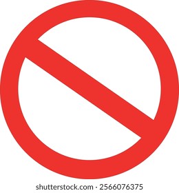 restriction sign red and white forbidding.isolated on white background