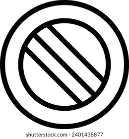 Restriction single vector line icon