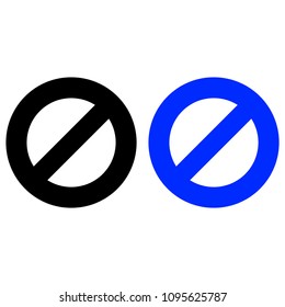 Restriction vector icon, isolated on white background