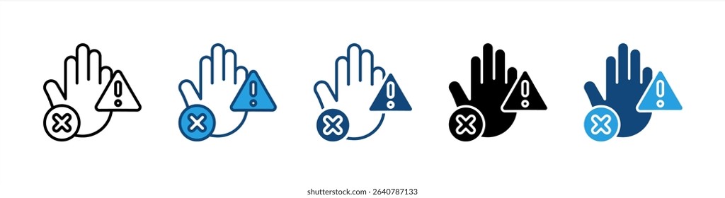 Restrictions icon sheet multiple style collection