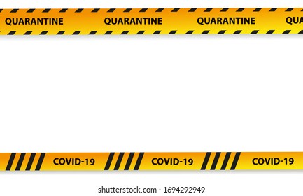Restrictive tapes. Pandemics A new outbreak of Covid-19 or 2019-nKoV coronavirus. Quarantine.