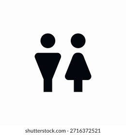 Vector de signo de icono de área de baño