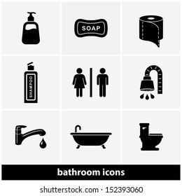 Restroom / Bathroom Icon Set