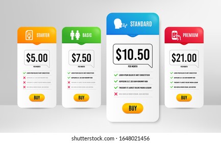 Restroom, Breathing exercise and Thumb down icons simple set. Price table template. Scroll down sign. Wc toilet, Breath, Decline file. Swipe phone. People set. Vector