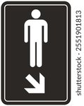 restroom directional signage and labels