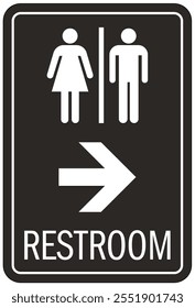 restroom directional signage and labels