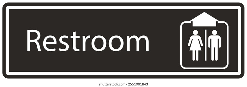 restroom directional signage and labels