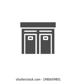 Restroom Icon Black and White Vector Graphic