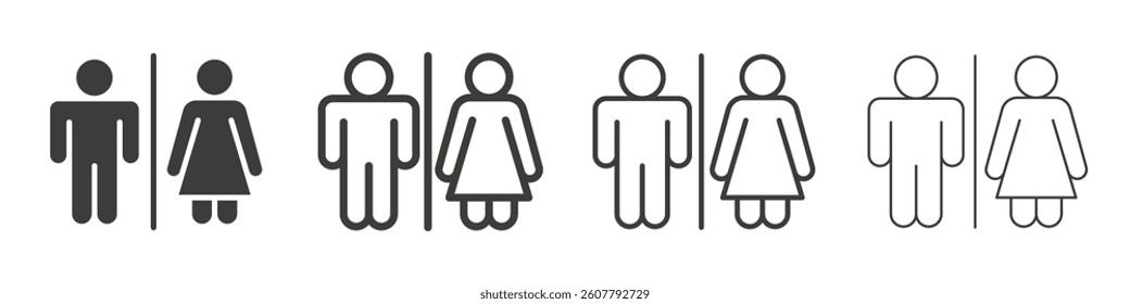 Restroom icon collection for website designs