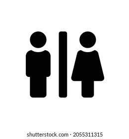 restroom Icon. Flat style design isolated on white background. Vector illustration