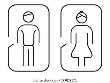 Restroom icon isolated