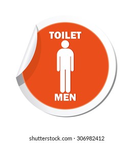 Restroom icon, man. WC icon
