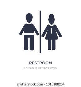 restroom icon on white background. Simple element illustration from People concept. restroom icon symbol design.