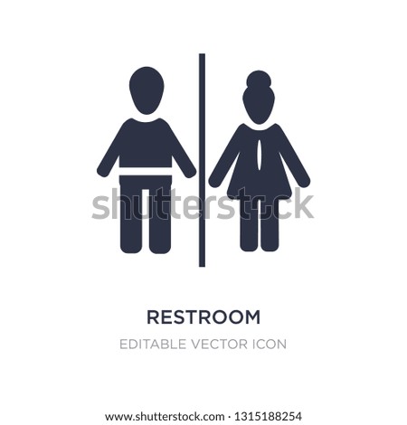 restroom icon on white background. Simple element illustration from People concept. restroom icon symbol design.