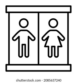 Restroom icon vector image. Can also be used for web apps, mobile apps and print media.