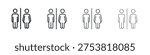 Restroom icon Vector Pictogram for Web and App in Outline Style