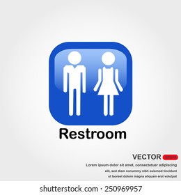 restroom icon with white background
