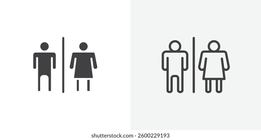 Restroom icons design. vector icons for ui designs