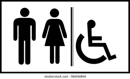 Restroom Icons - Illustration black