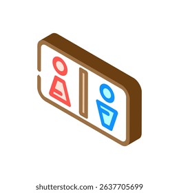 restroom information isometric icon vector. restroom information sign. isolated symbol illustration