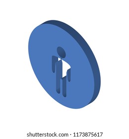 Restroom isometric left top view 3D icon