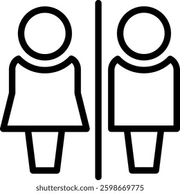 restroom line icon illustration vector