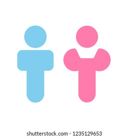 Restroom male female  sign  vector illustration
