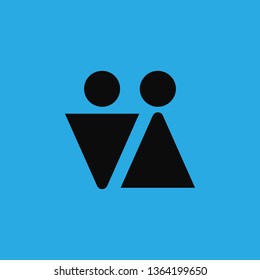 restroom man woman sing icon vector