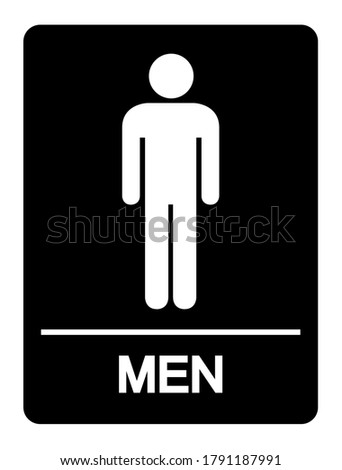 Restroom For Men Symbol Sign, Vector Illustration, Isolate On White Background Label. EPS10 