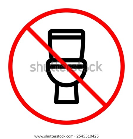 Restroom out of order line icon