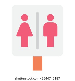 Restroom Public Facility icon illustration