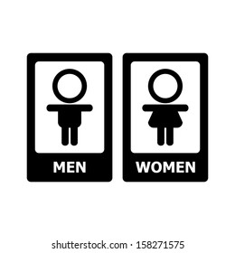 Restroom sign - Black